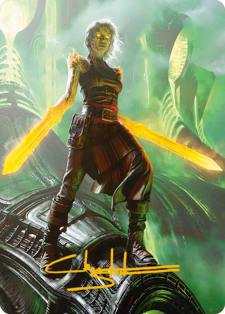 Nahiri, the Unforgiving Art Card (Gold-Stamped Signature) [Phyrexia: All Will Be One Art Series] | North Game Den