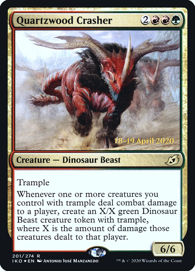 Quartzwood Crasher  [Ikoria: Lair of Behemoths Prerelease Promos] | North Game Den