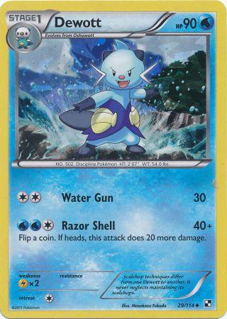 Dewott (29/114) (Cracked Ice Holo) [Black & White: Base Set] | North Game Den