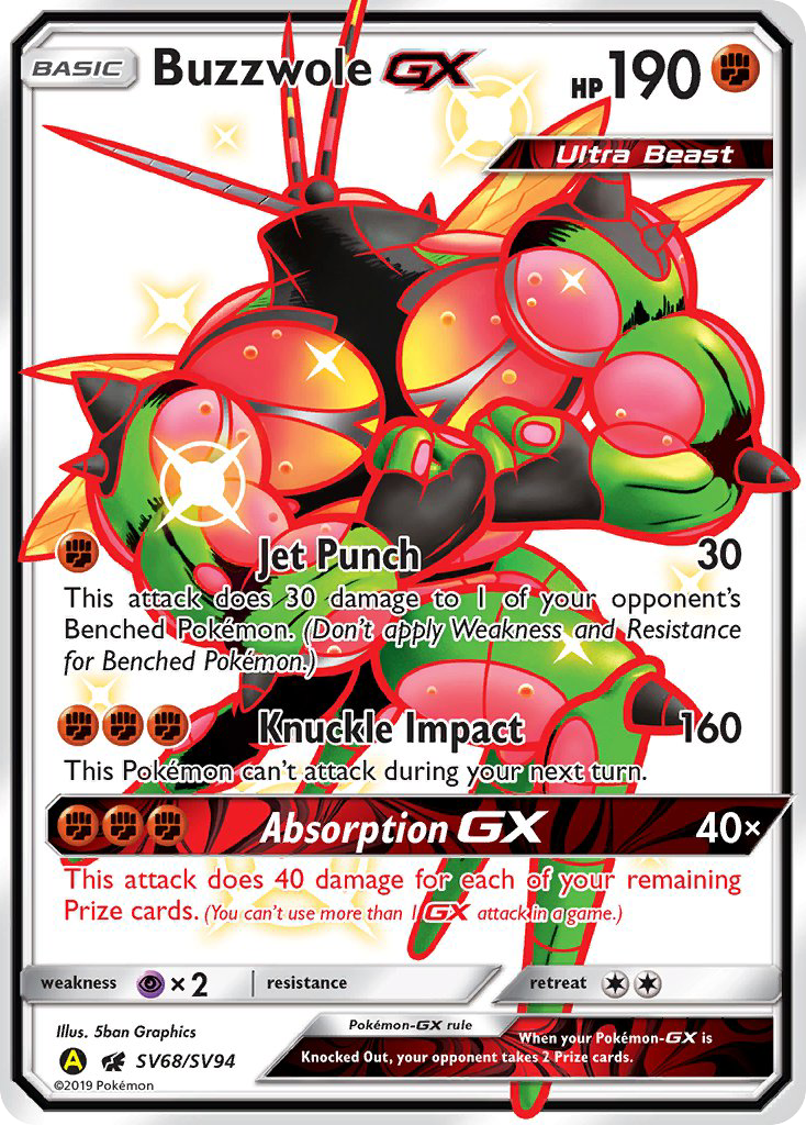 Buzzwole GX (SV68/SV94) [Sun & Moon: Hidden Fates - Shiny Vault] | North Game Den