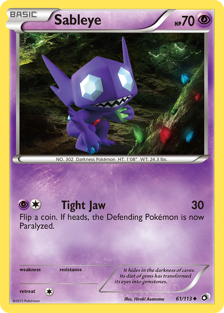 Sableye (61/113) [Black & White: Legendary Treasures] | North Game Den