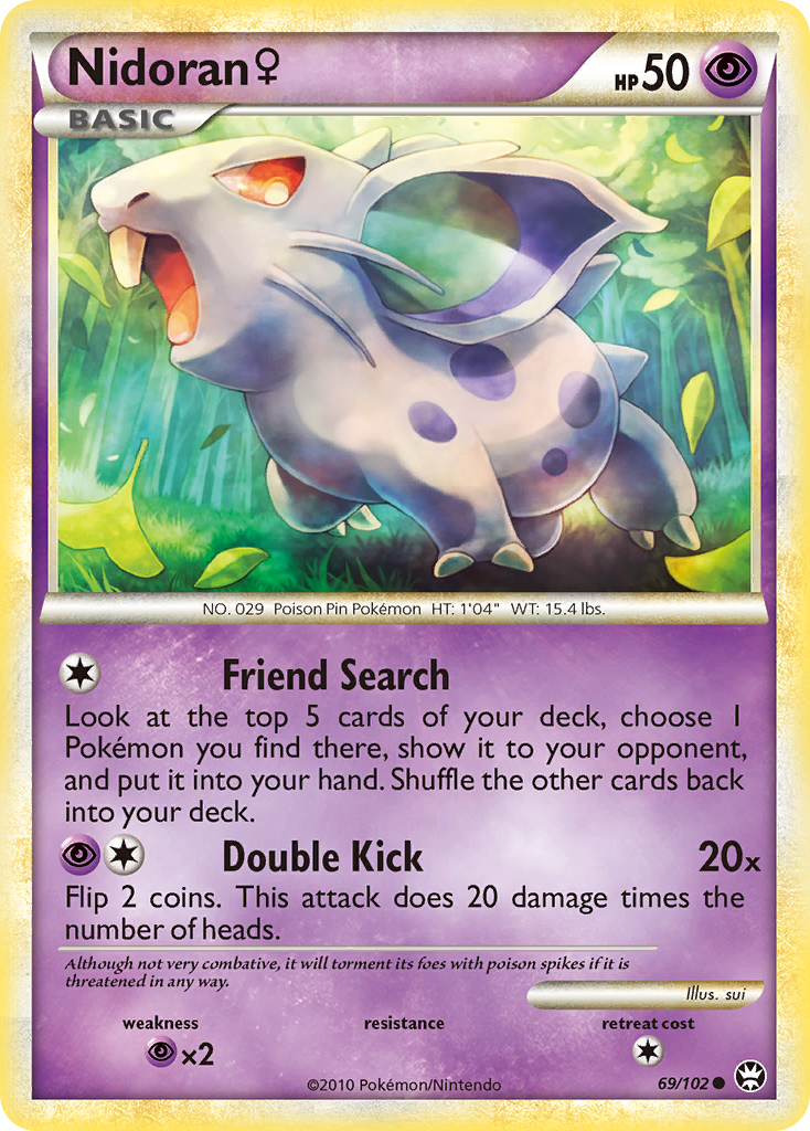 Nidoran (69/102) (Female) [HeartGold & SoulSilver: Triumphant] | North Game Den