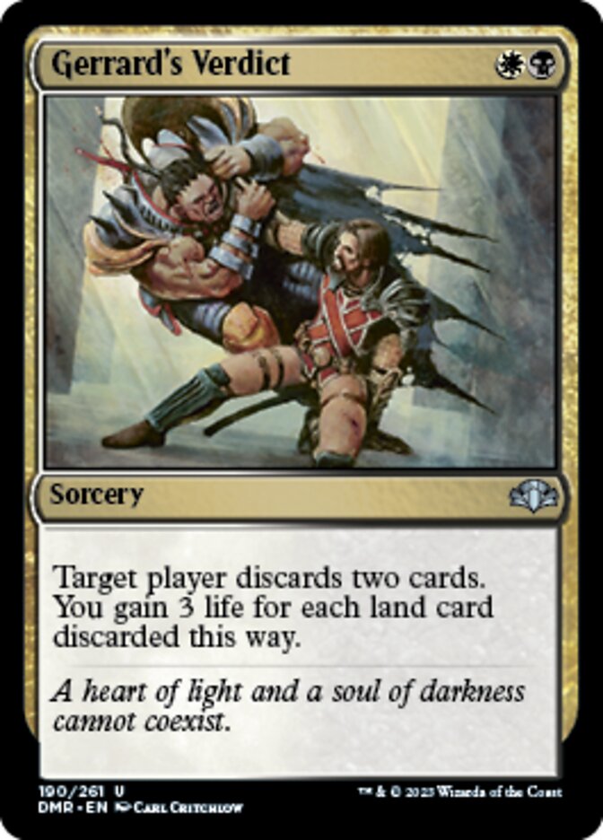 Gerrard's Verdict [Dominaria Remastered] | North Game Den