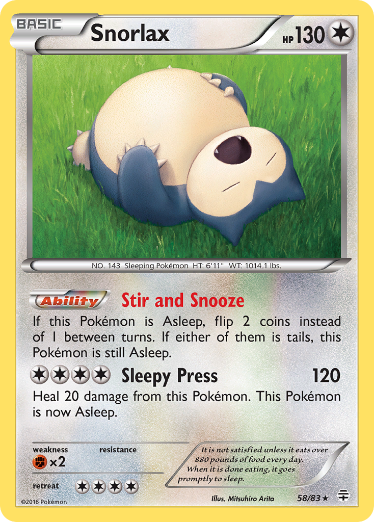 Snorlax (58/83) [XY: Generations] | North Game Den