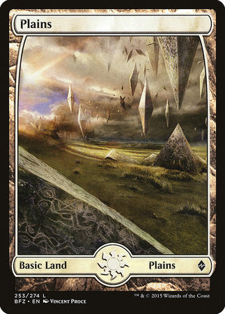 Plains (253) - Full Art [Battle for Zendikar] | North Game Den