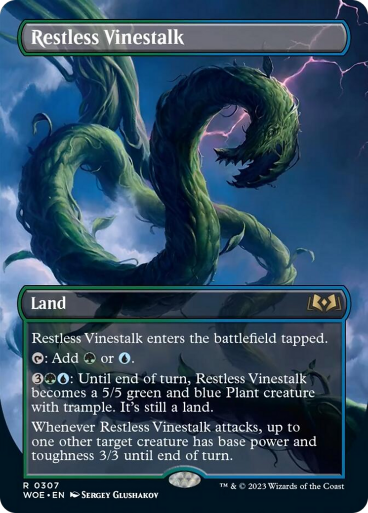 Restless Vinestalk (Borderless) [Wilds of Eldraine] | North Game Den