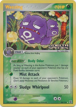 Weezing (33/113) (Stamped) [EX: Delta Species] | North Game Den