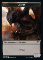 Demon // Copy Double-sided Token [Streets of New Capenna Commander Tokens] | North Game Den