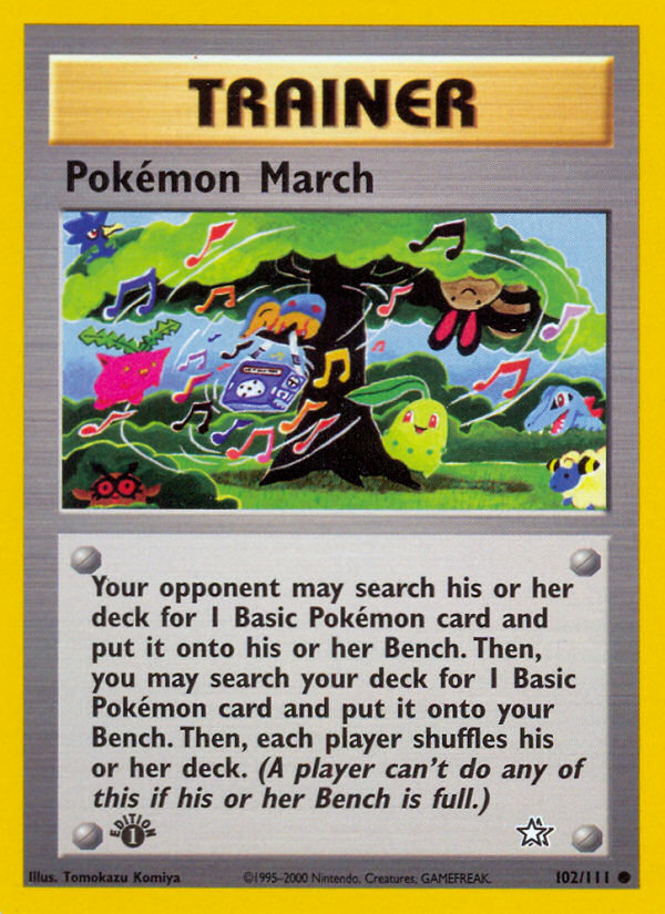 Pokemon March (102/111) [Neo Genesis 1st Edition] | North Game Den