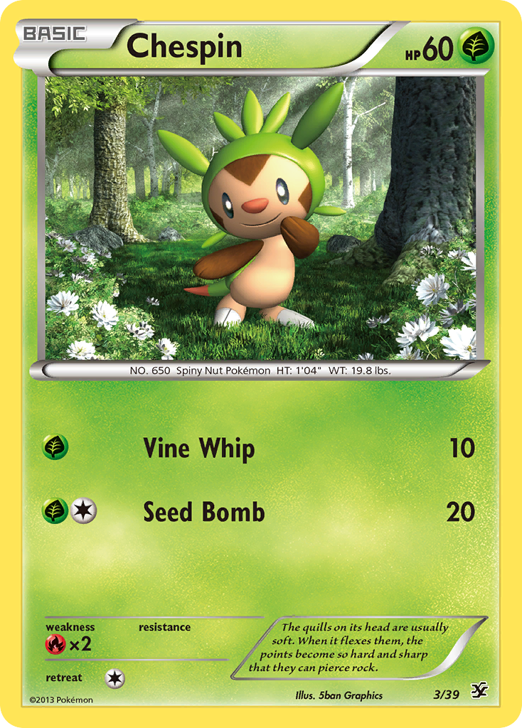 Chespin (3/39) [XY: Kalos Starter Set] | North Game Den