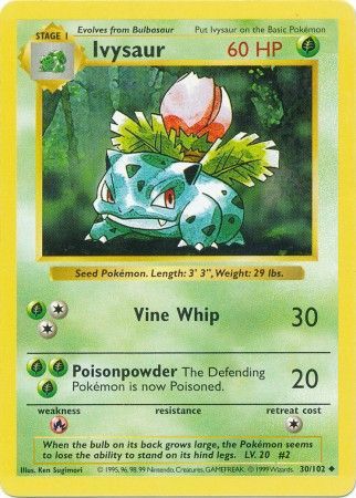 Ivysaur (30/102) [Base Set Shadowless Unlimited] | North Game Den