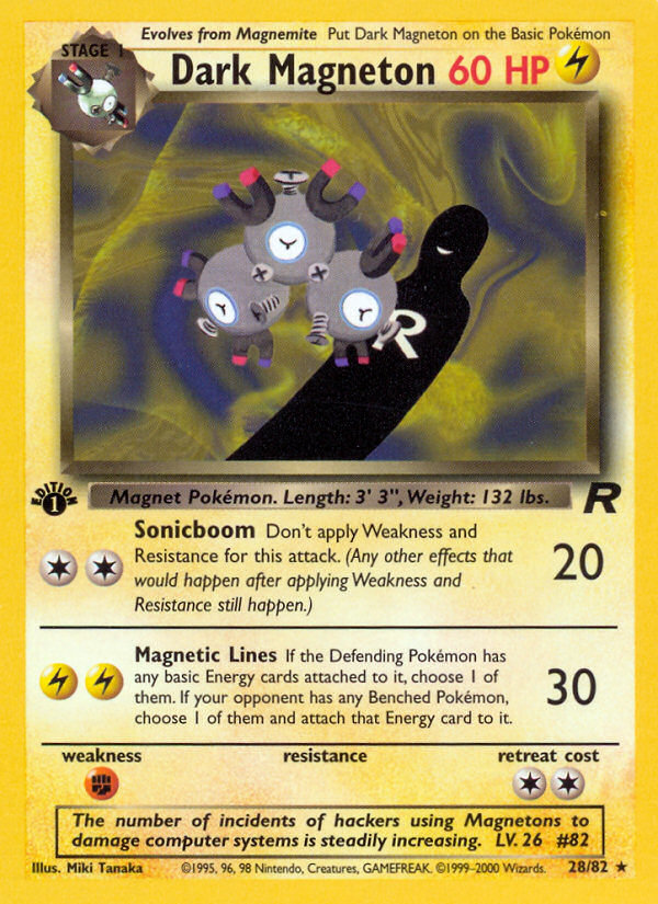 Dark Magneton (28/82) [Team Rocket 1st Edition] | North Game Den