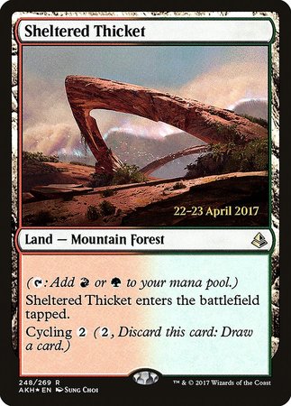 Sheltered Thicket [Amonkhet Promos] | North Game Den