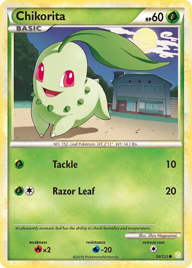 Chikorita (59/123) [HeartGold & SoulSilver: Base Set] | North Game Den