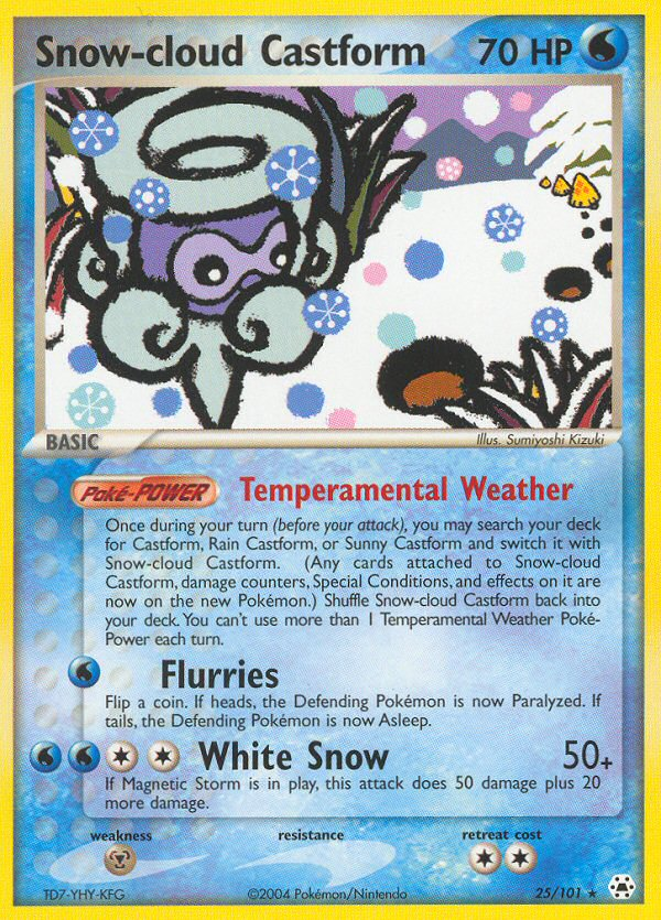 Snow-cloud Castform (25/101) [EX: Hidden Legends] | North Game Den