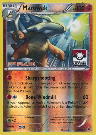 Marowak (78/162) (League Promo 3rd Place) [XY: BREAKthrough] | North Game Den