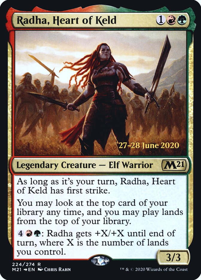 Radha, Heart of Keld  [Core Set 2021 Prerelease Promos] | North Game Den