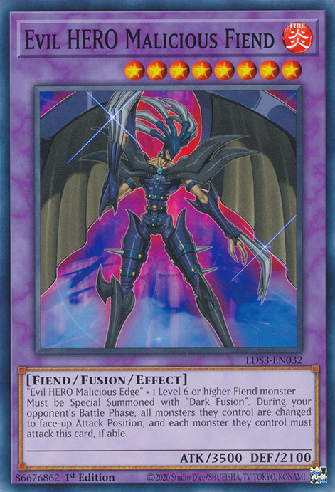 Evil HERO Malicious Fiend [LDS3-EN032] Common | North Game Den