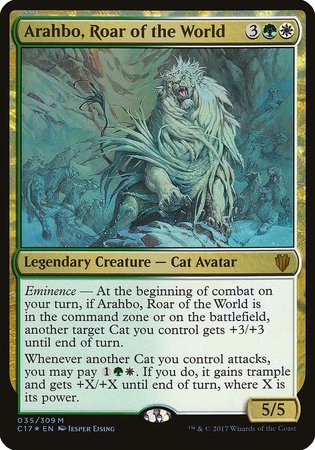 Arahbo, Roar of the World (Commander 2017) [Commander 2017 Oversized] | North Game Den