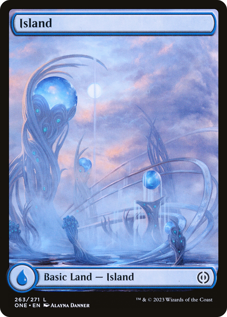 Island (263) (Full-Art) [Phyrexia: All Will Be One] | North Game Den