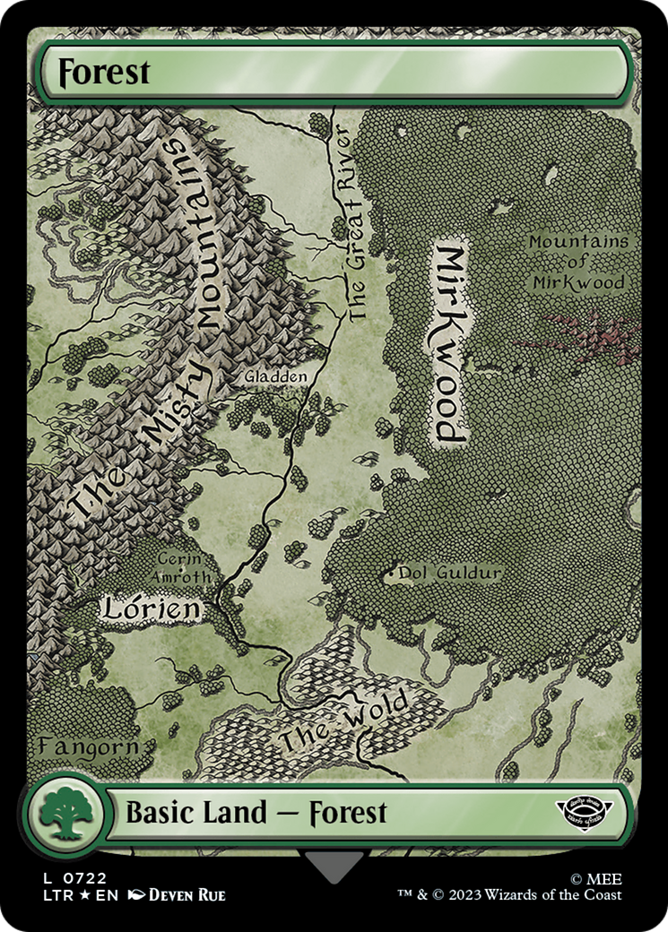 Forest (0722) (Surge Foil) [The Lord of the Rings: Tales of Middle-Earth] | North Game Den