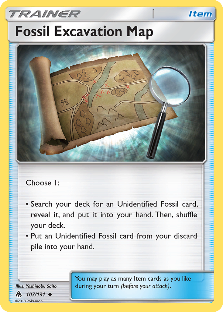 Fossil Excavation Map (107/131) [Sun & Moon: Forbidden Light] | North Game Den