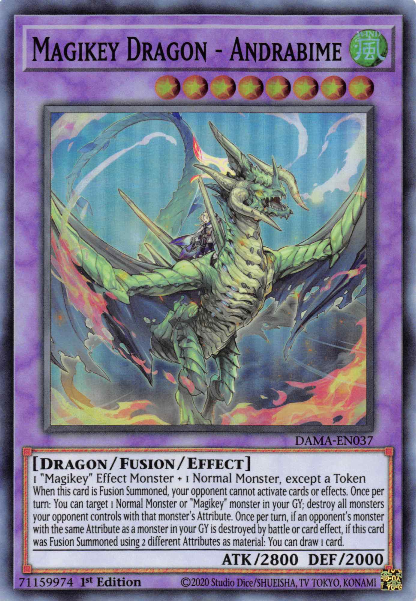 Magikey Dragon - Andrabime [DAMA-EN037] Super Rare | North Game Den