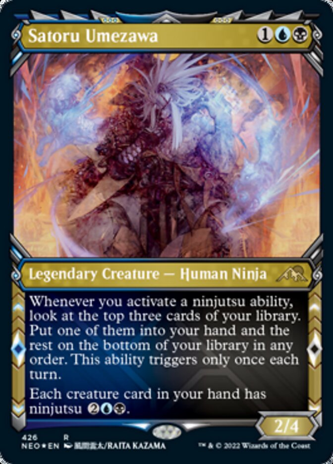 Satoru Umezawa (Showcase) (Foil Etched) [Kamigawa: Neon Dynasty] | North Game Den