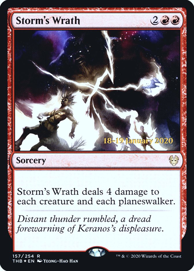 Storm's Wrath [Theros Beyond Death Prerelease Promos] | North Game Den