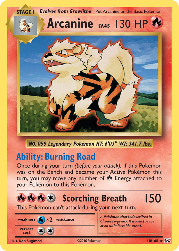 Arcanine (18/108) [XY: Evolutions] | North Game Den