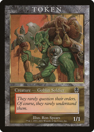 Goblin Soldier Token (Apocalypse) [Magic Player Rewards 2001] | North Game Den