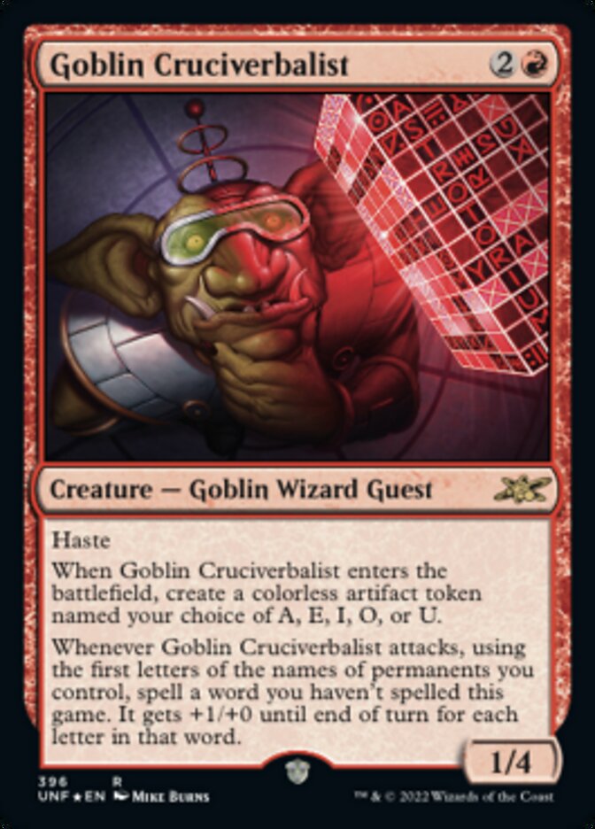 Goblin Cruciverbalist (Galaxy Foil) [Unfinity] | North Game Den