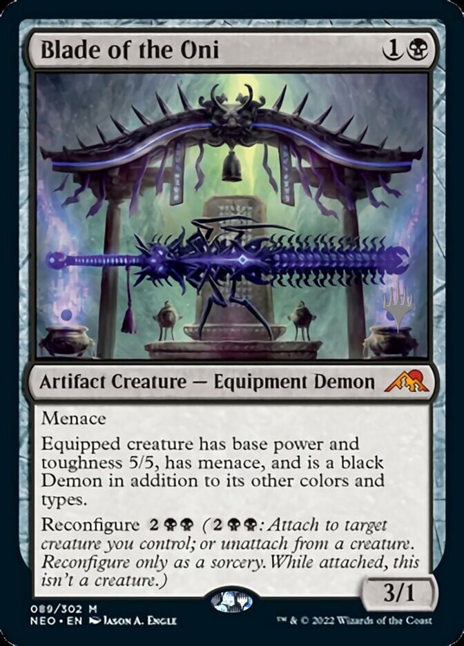 Blade of the Oni (Promo Pack) [Kamigawa: Neon Dynasty Promos] | North Game Den