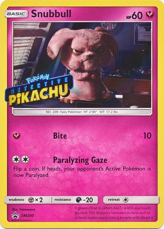 Snubbull Detective (SM200) (Pikachu Stamped) [Sun & Moon: Black Star Promos] | North Game Den