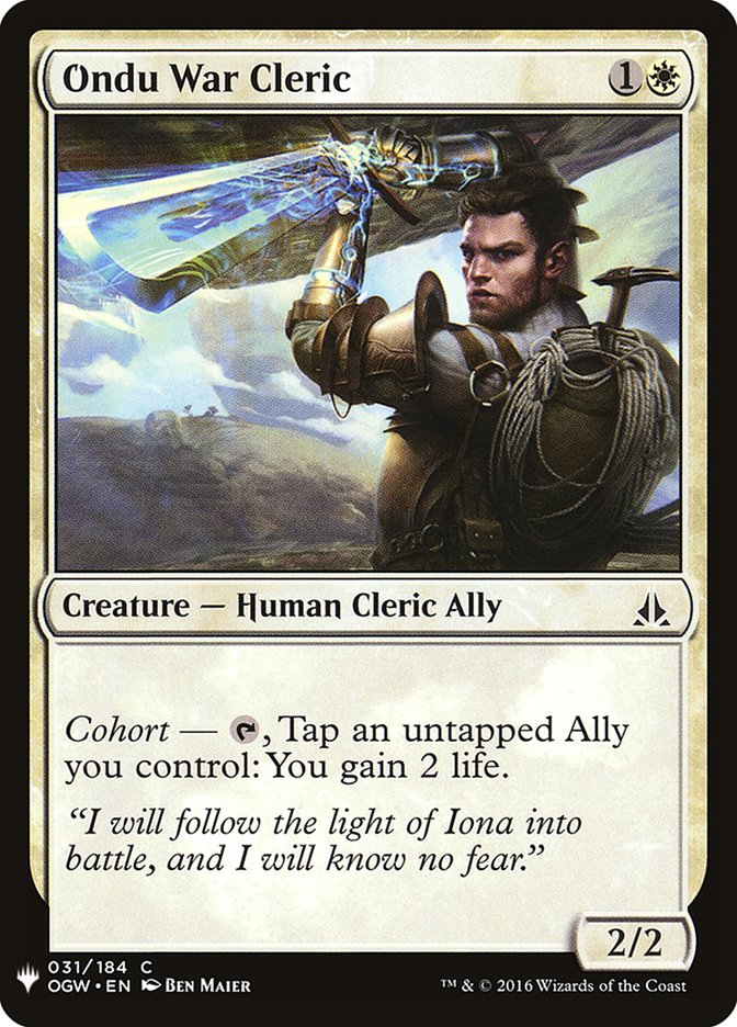 Ondu War Cleric [Mystery Booster] | North Game Den