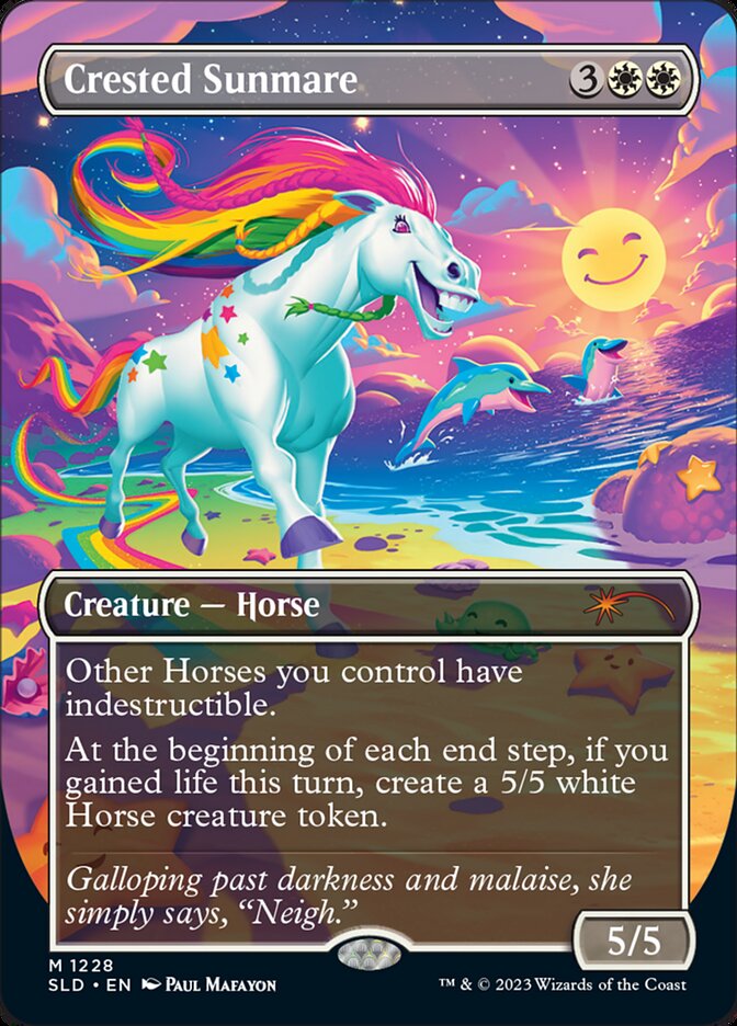 Crested Sunmare (Borderless) [Secret Lair Drop Series] | North Game Den