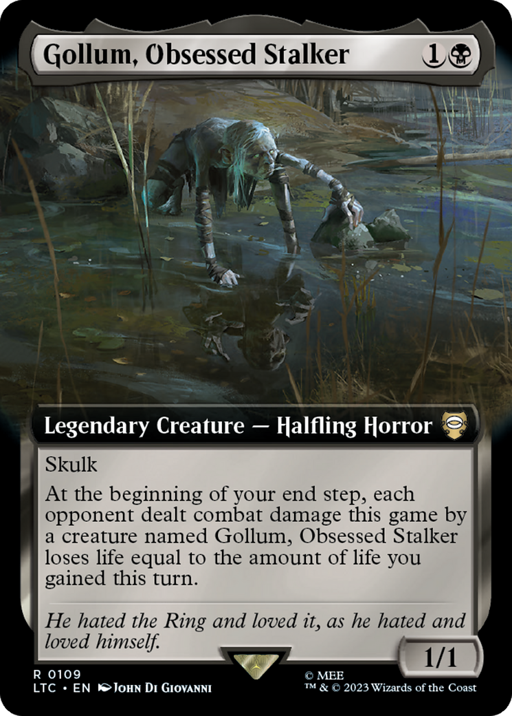 Gollum, Obsessed Stalker (Extended Art) [The Lord of the Rings: Tales of Middle-Earth Commander] | North Game Den