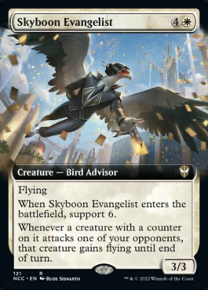 Skyboon Evangelist (Extended Art) [Streets of New Capenna Commander] | North Game Den