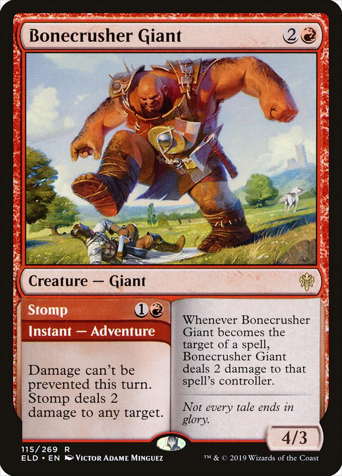 Bonecrusher Giant // Stomp [Throne of Eldraine] | North Game Den