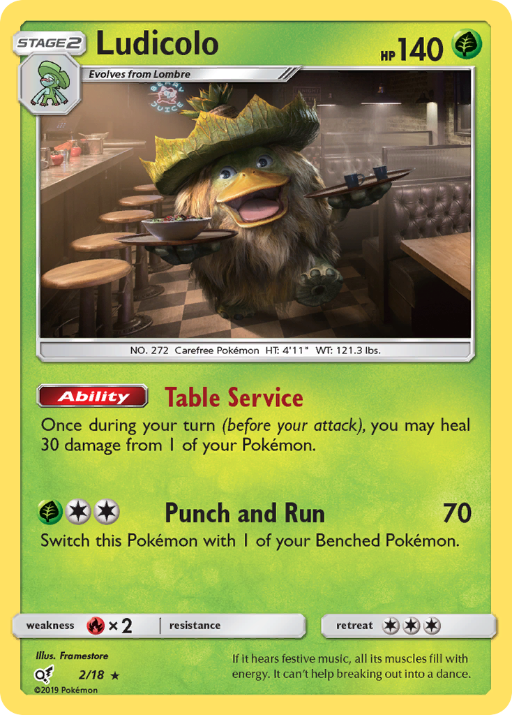 Ludicolo (2/18) [Sun & Moon: Detective Pikachu] | North Game Den