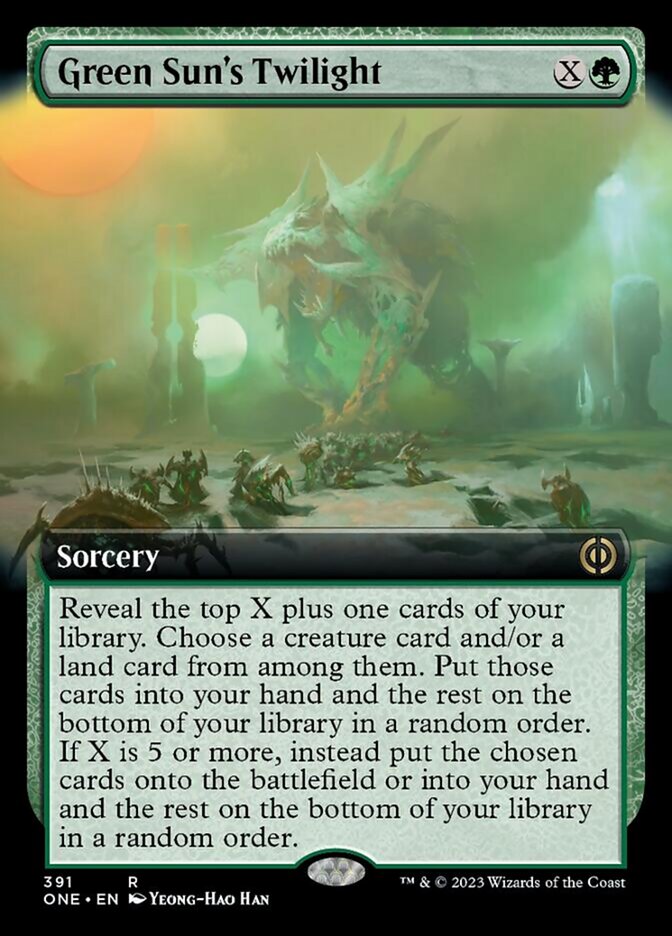 Green Sun's Twilight (Extended Art) [Phyrexia: All Will Be One] | North Game Den