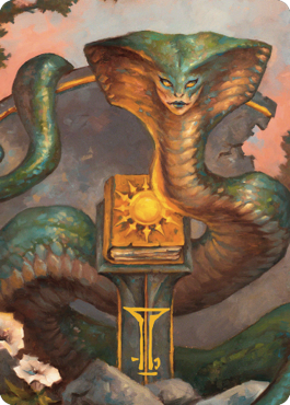 Guardian Naga Art Card (Gold-Stamped Signature) [Commander Legends: Battle for Baldur's Gate Art Series] | North Game Den