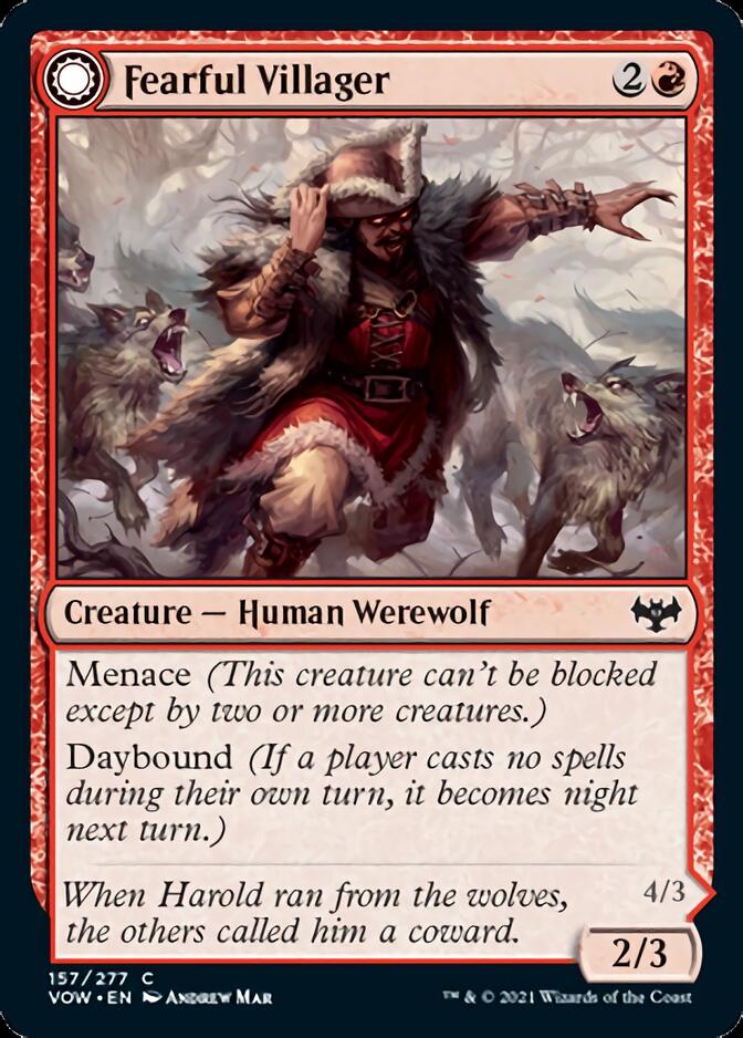 Fearful Villager // Fearsome Werewolf [Innistrad: Crimson Vow] | North Game Den