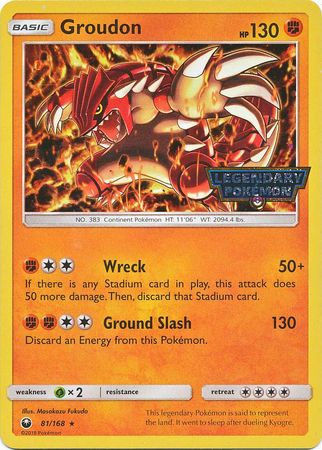 Groudon (81/168) (Cosmos Holo Gamestop Promo) [Sun & Moon: Celestial Storm] | North Game Den