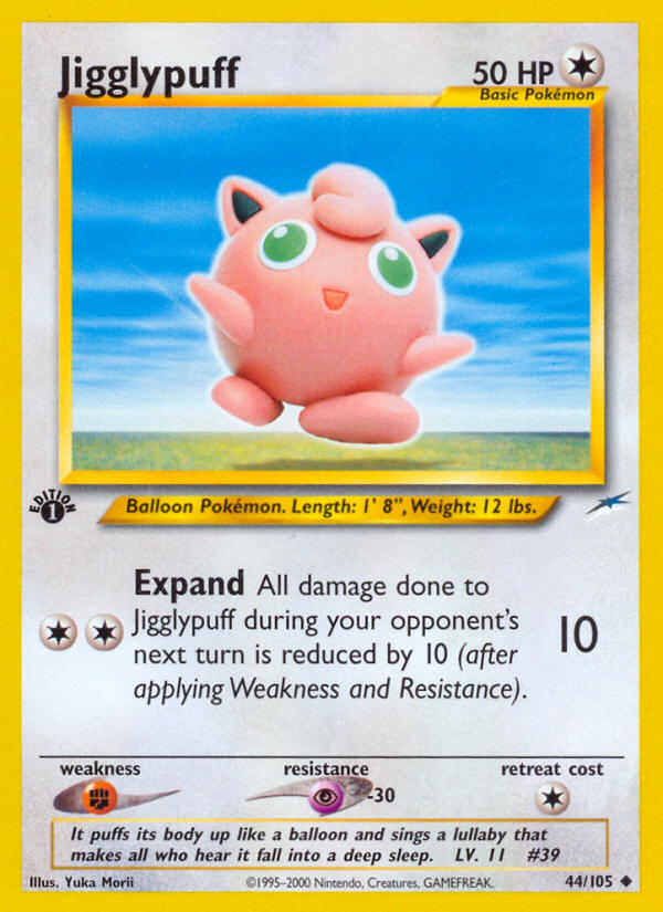 Jigglypuff (44/105) [Neo Destiny 1st Edition] | North Game Den