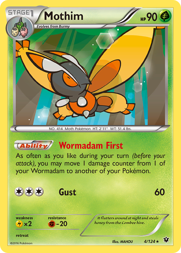 Mothim (4/124) [XY: Fates Collide] | North Game Den