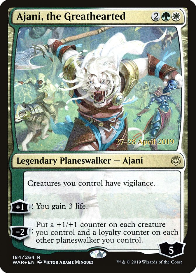 Ajani, the Greathearted  [War of the Spark Prerelease Promos] | North Game Den