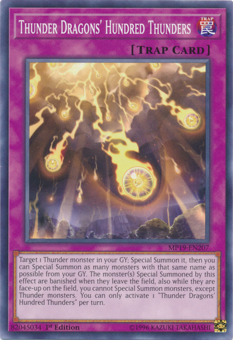 Thunder Dragons' Hundred Thunders [MP19-EN207] Common | North Game Den