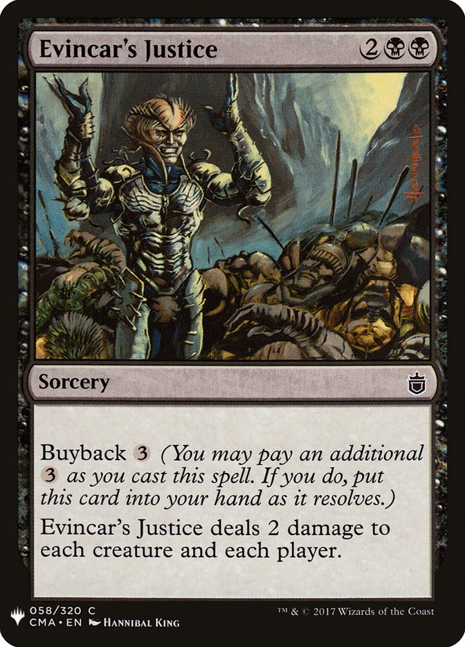 Evincar's Justice [Mystery Booster] | North Game Den