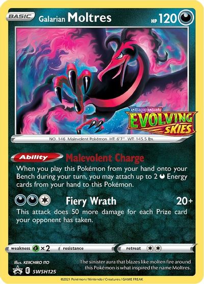 Galarian Moltres (SWSH125) (Prerelease Promo) [Sword & Shield: Black Star Promos] | North Game Den